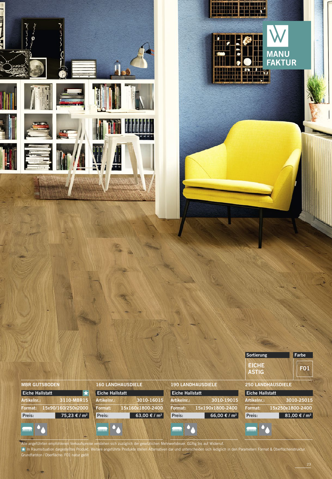 Vorschau WOODBASE MANUFAKTURSORTIMENT 2020/2021 Seite 23