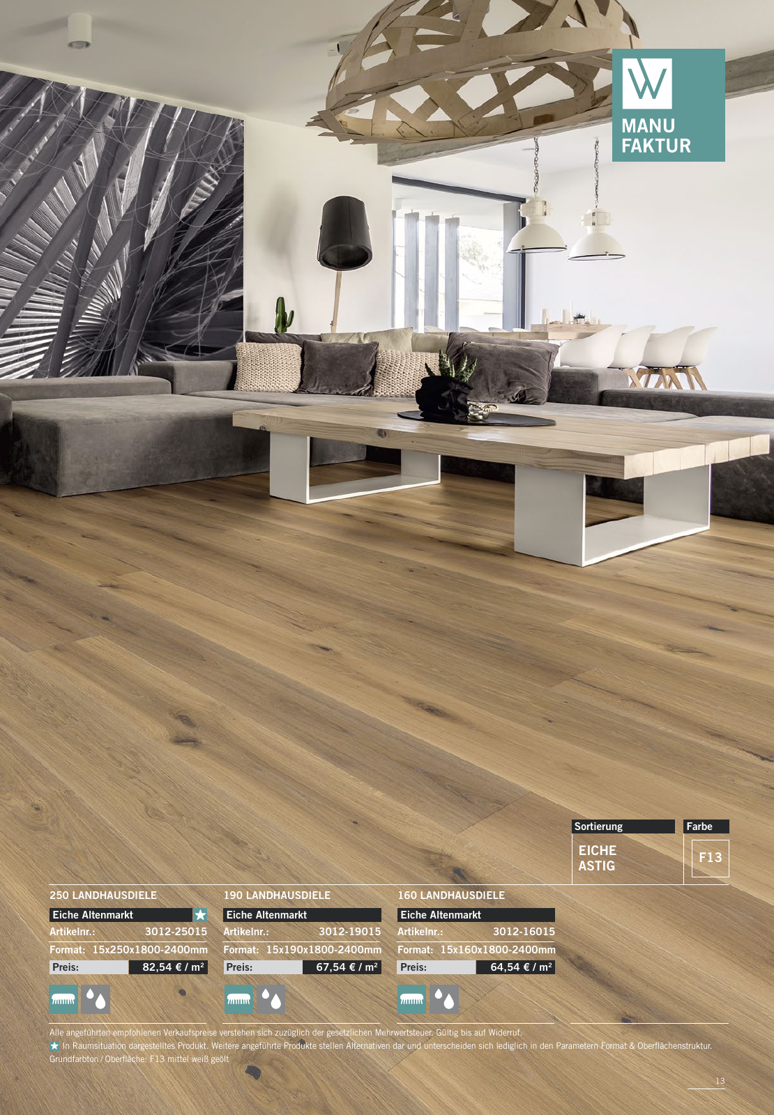 Vorschau WOODBASE MANUFAKTURSORTIMENT 2020/2021 Seite 13