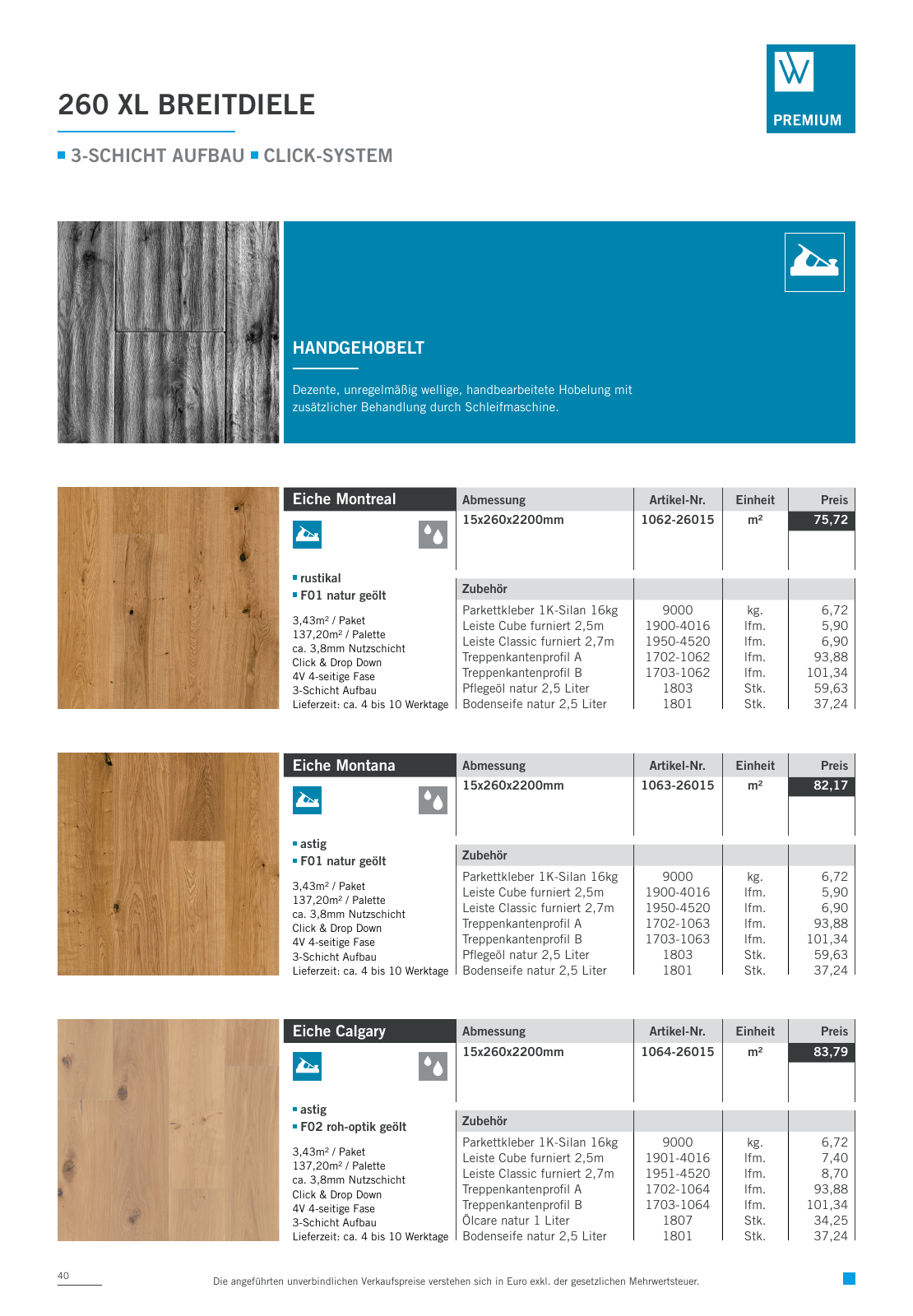 Vorschau Woodbase Preisliste 04/2022 Seite 40