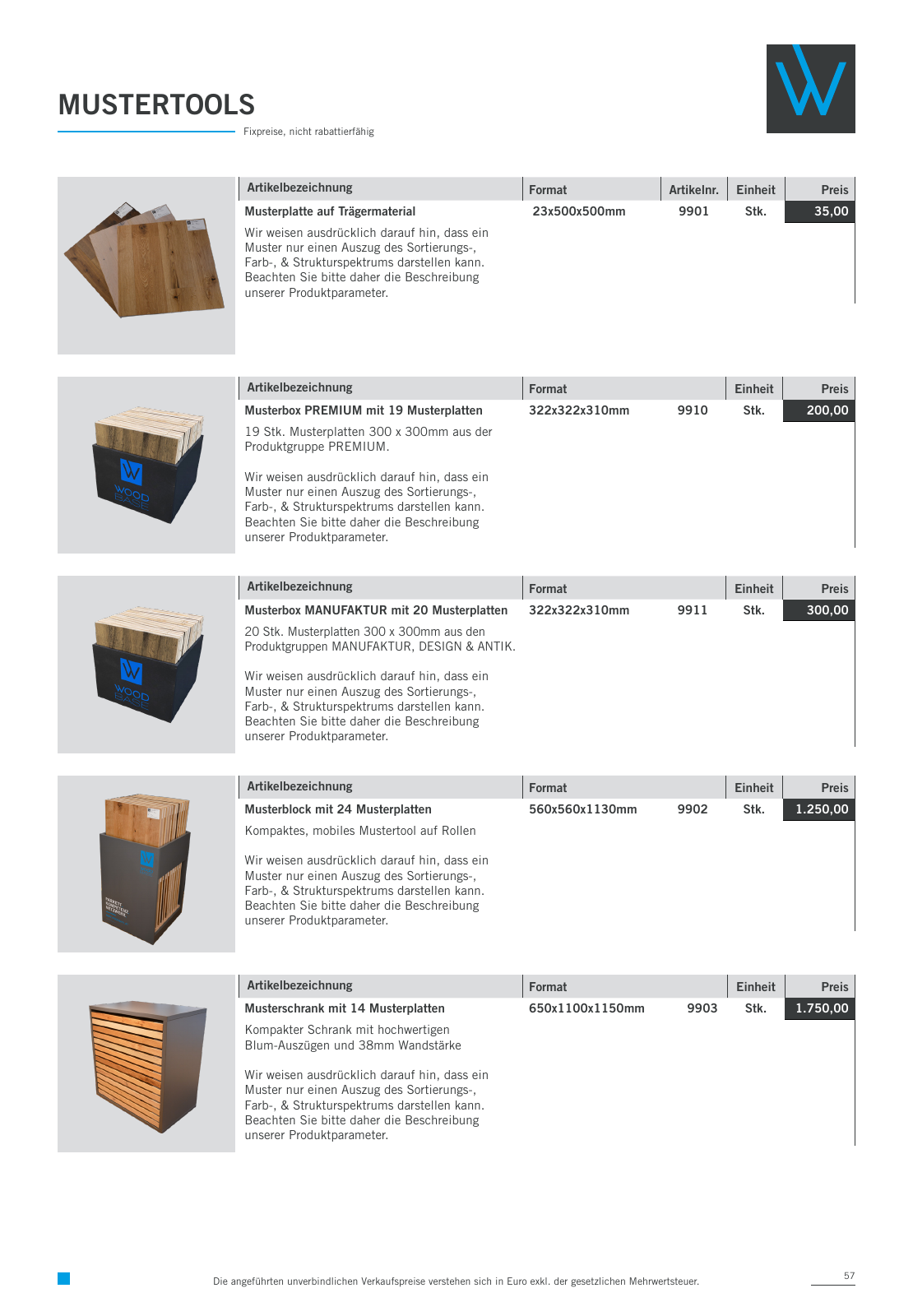 Vorschau Woodbase Preisliste 04/2022 Seite 57