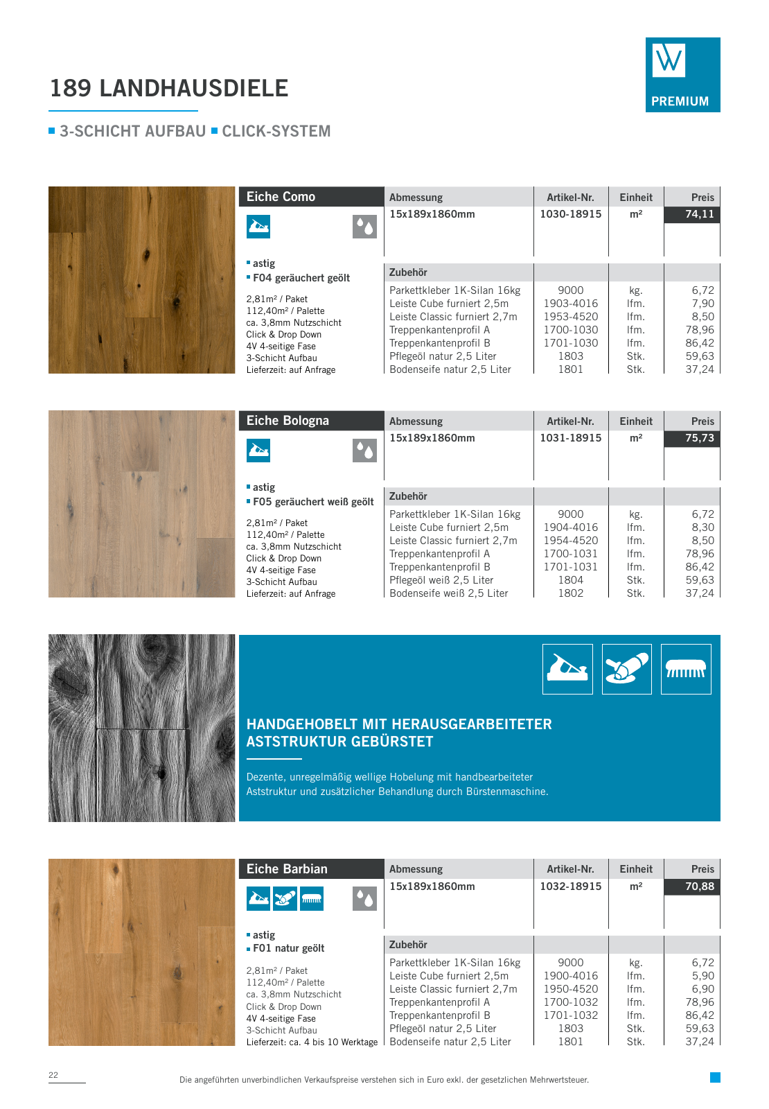 Vorschau Woodbase Preisliste 04/2022 Seite 22
