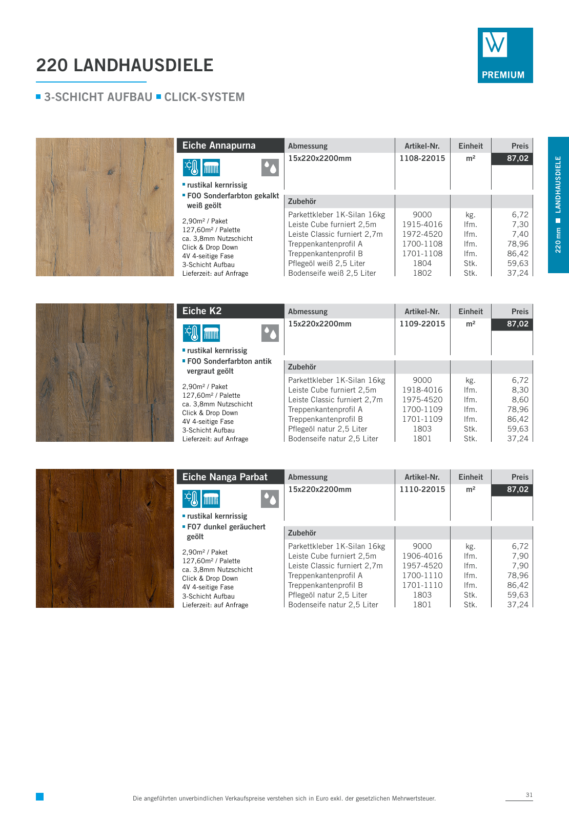 Vorschau Woodbase Preisliste 04/2022 Seite 31