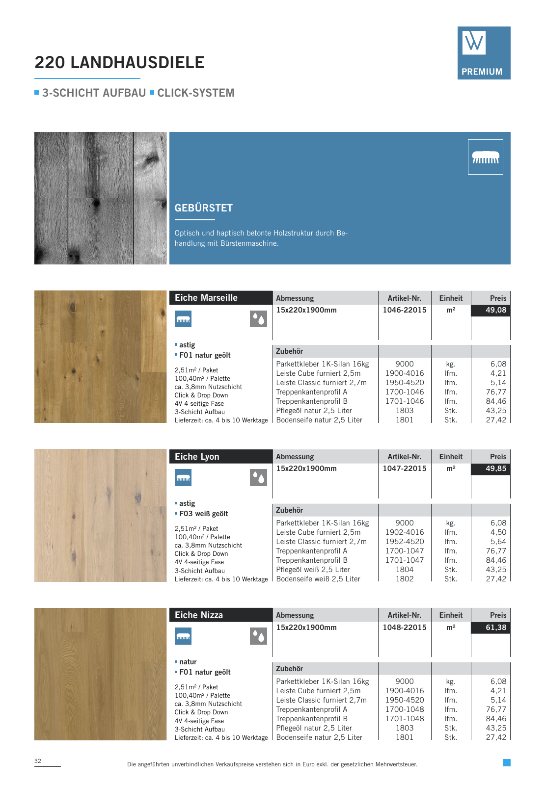 Vorschau WOODBASE PREISLISTE 2020/2021 Seite 32