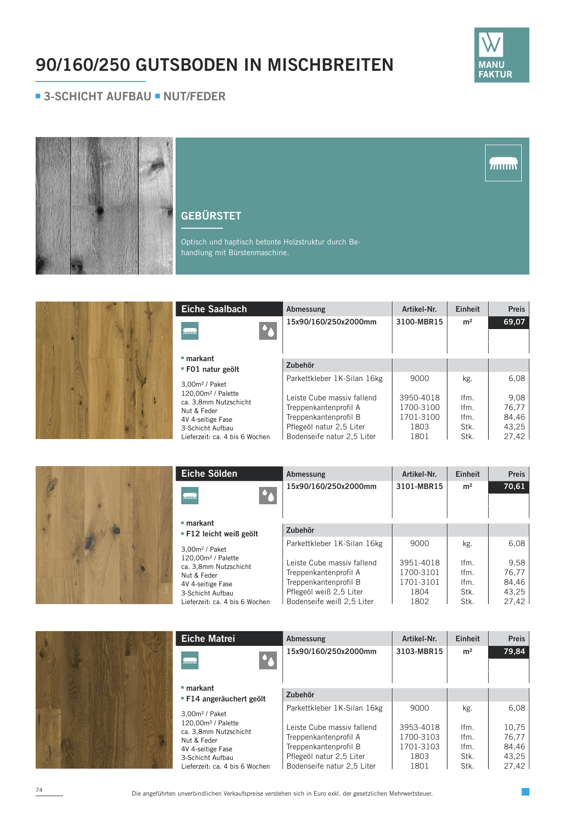 Vorschau WOODBASE PREISLISTE 2020/2021 Seite 74