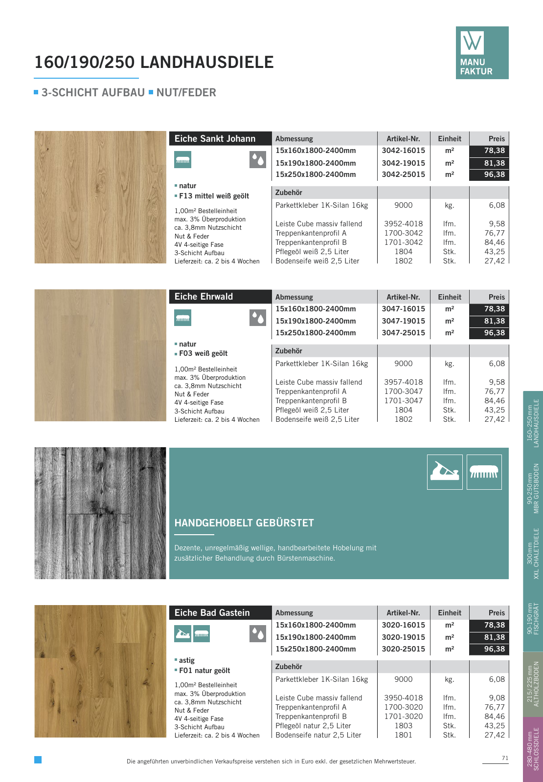 Vorschau WOODBASE PREISLISTE 2020/2021 Seite 71