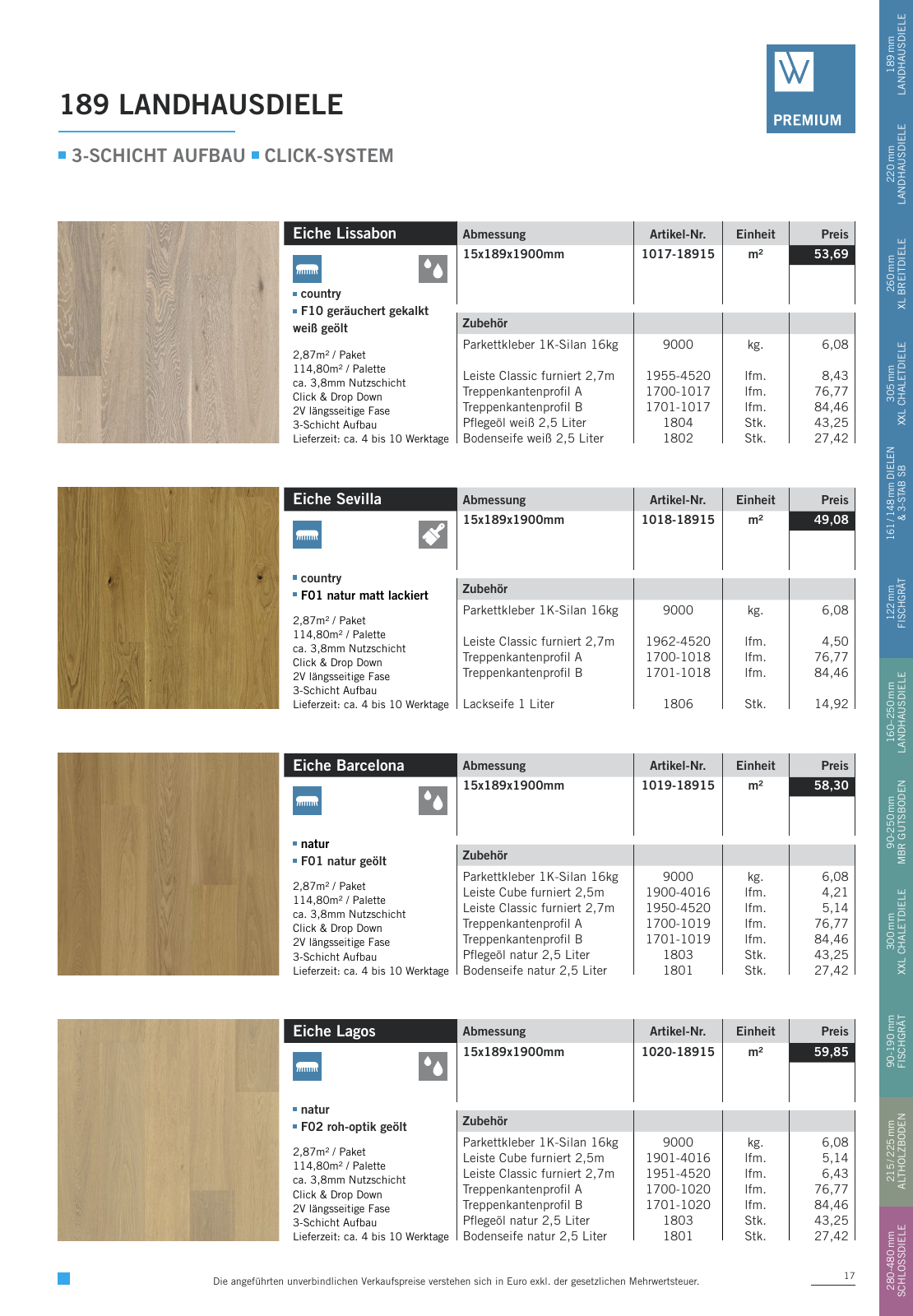 Vorschau WOODBASE PREISLISTE 2020/2021 Seite 17