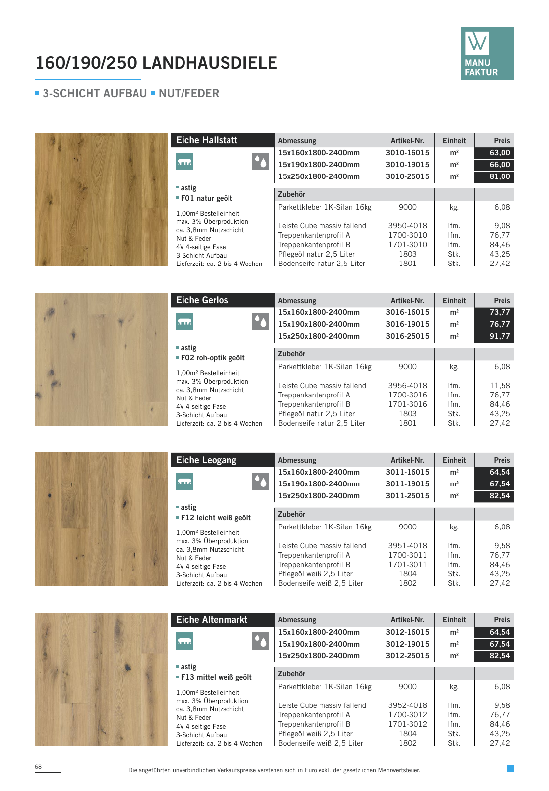 Vorschau WOODBASE PREISLISTE 2020/2021 Seite 68