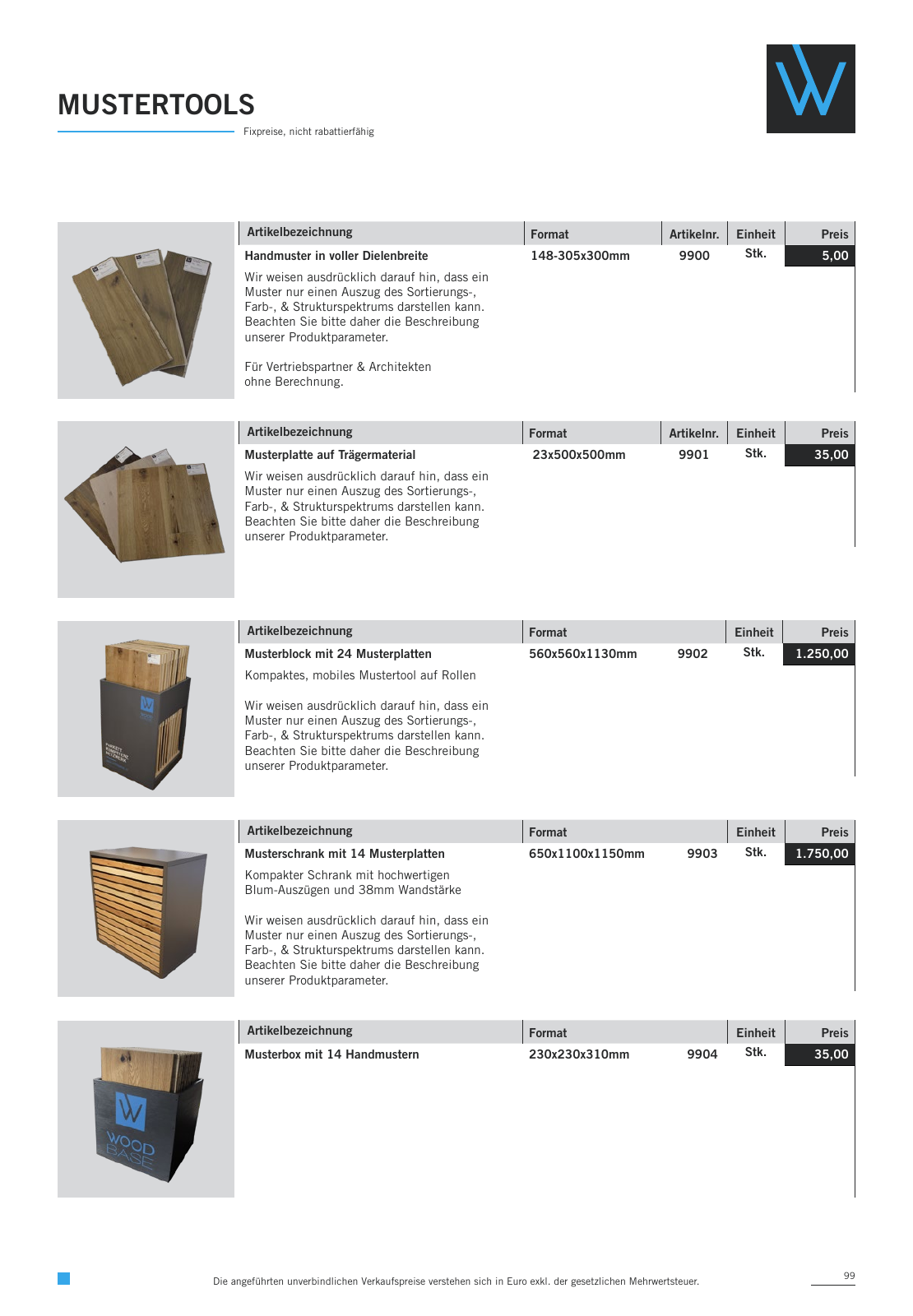 Vorschau WOODBASE PREISLISTE 2020/2021 Seite 99