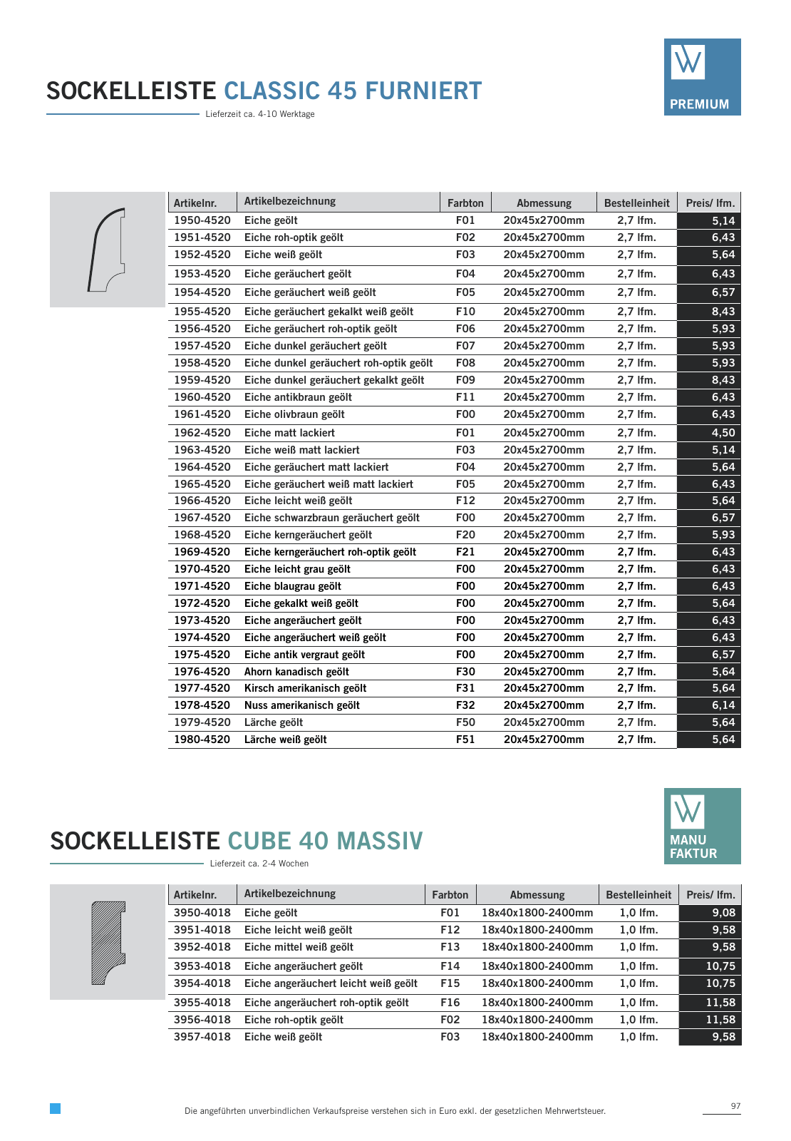 Vorschau WOODBASE PREISLISTE 2020/2021 Seite 97
