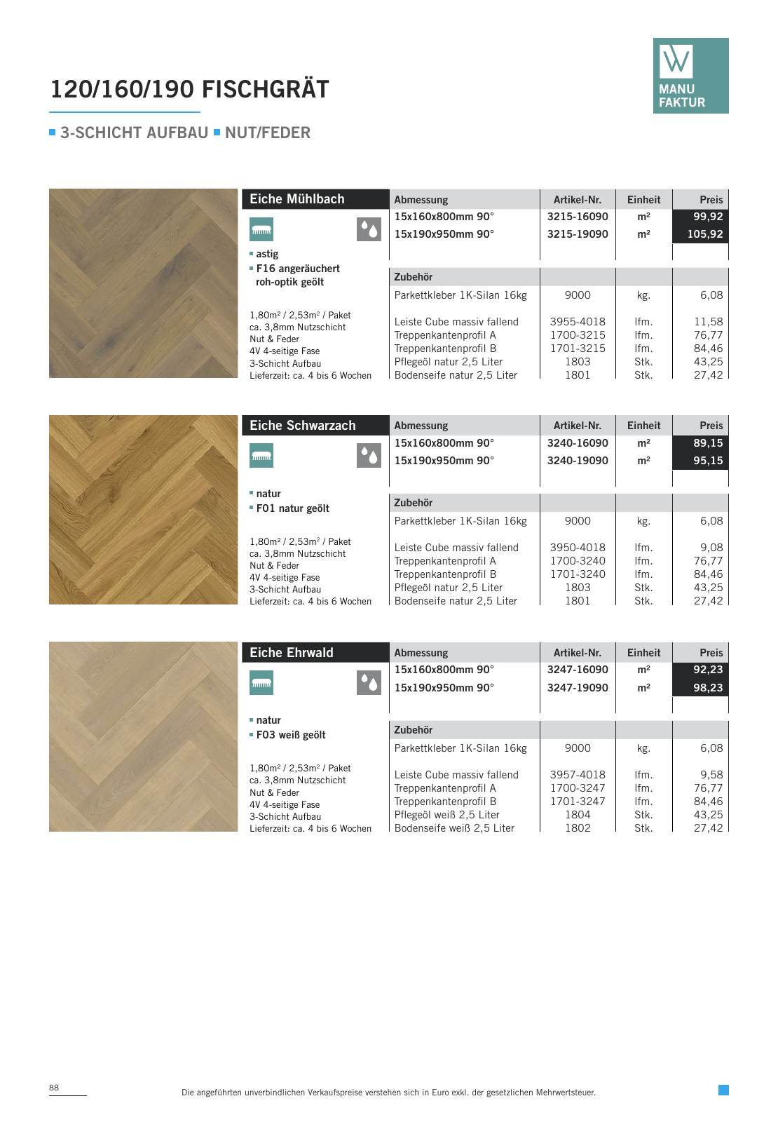 Vorschau WOODBASE PREISLISTE 2020/2021 Seite 88