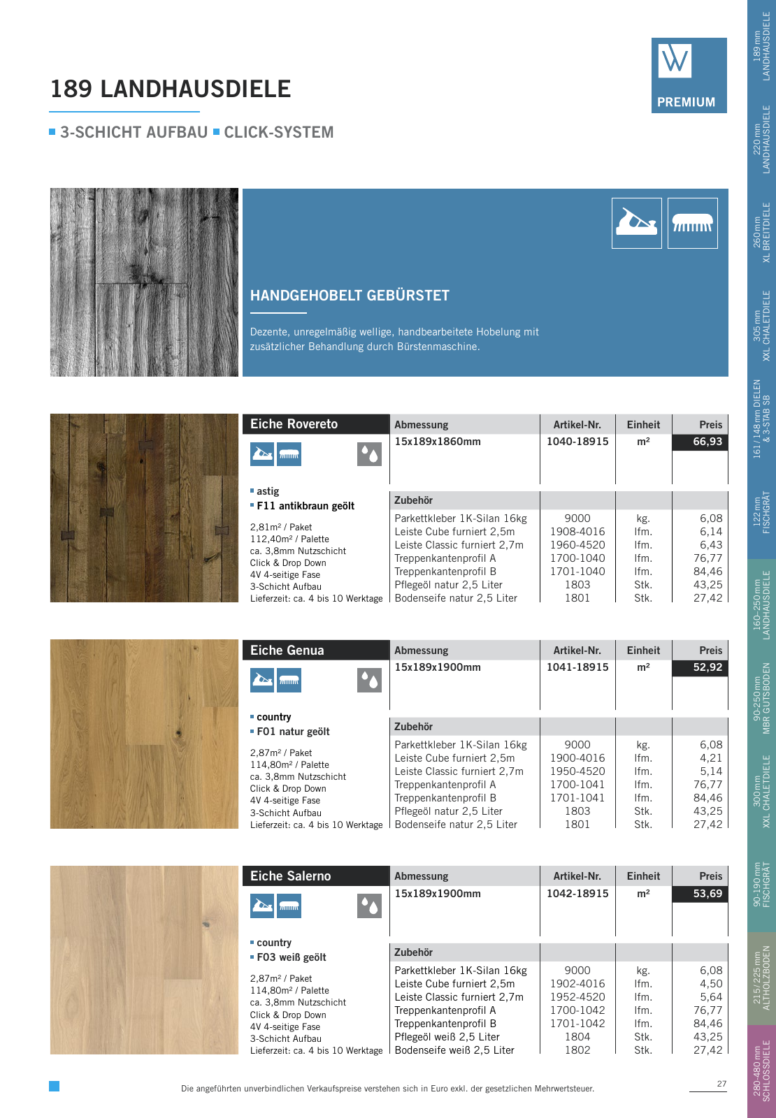 Vorschau WOODBASE PREISLISTE 2020/2021 Seite 27