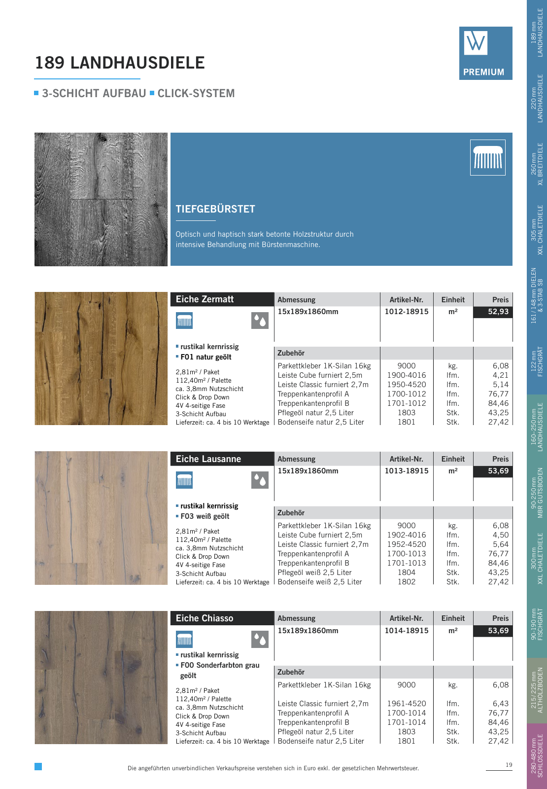 Vorschau WOODBASE PREISLISTE 2020/2021 Seite 19