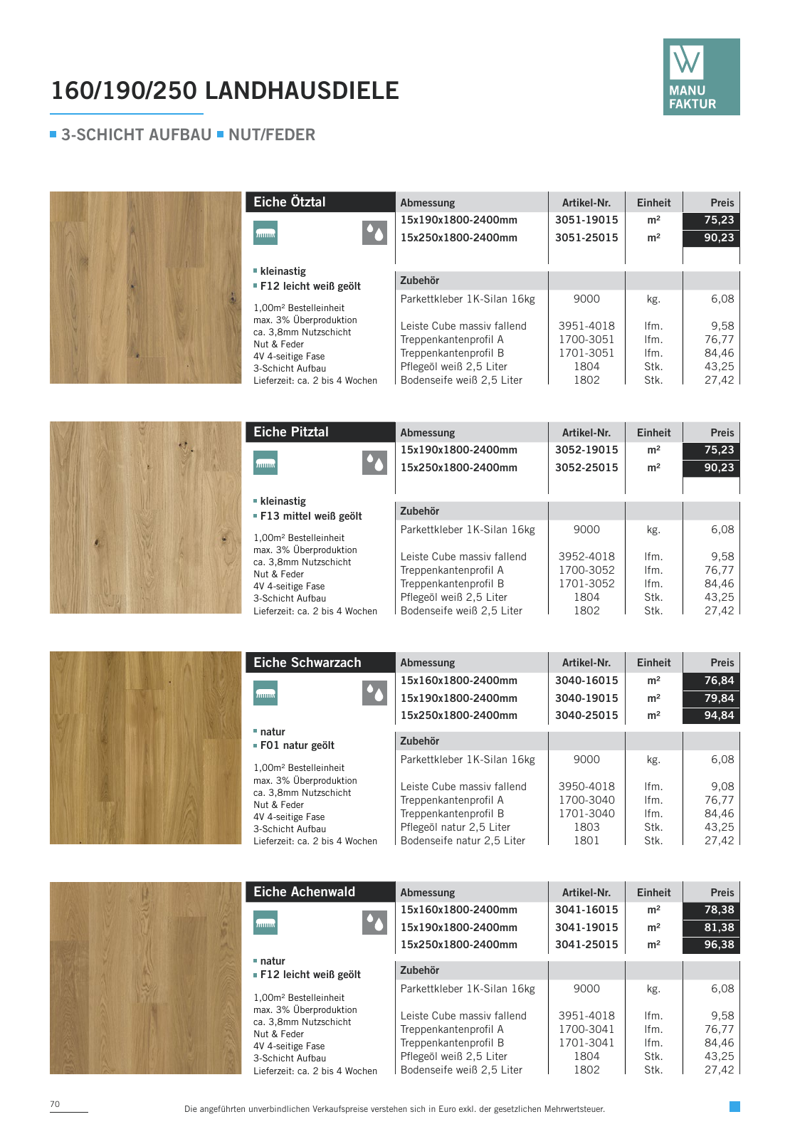 Vorschau WOODBASE PREISLISTE 2020/2021 Seite 70