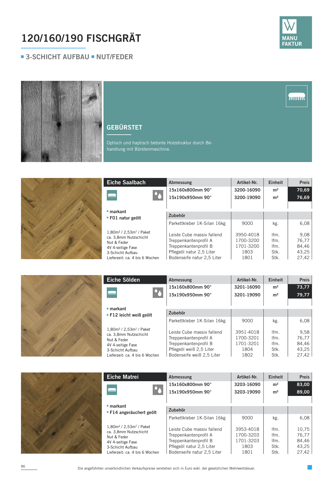 Vorschau WOODBASE PREISLISTE 2020/2021 Seite 86