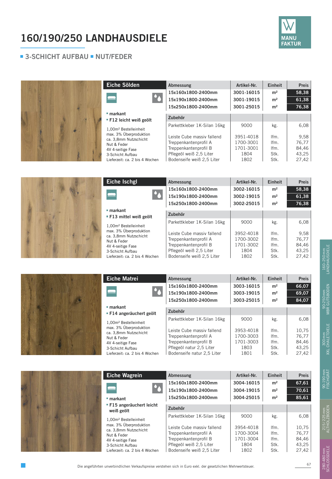 Vorschau WOODBASE PREISLISTE 2020/2021 Seite 67