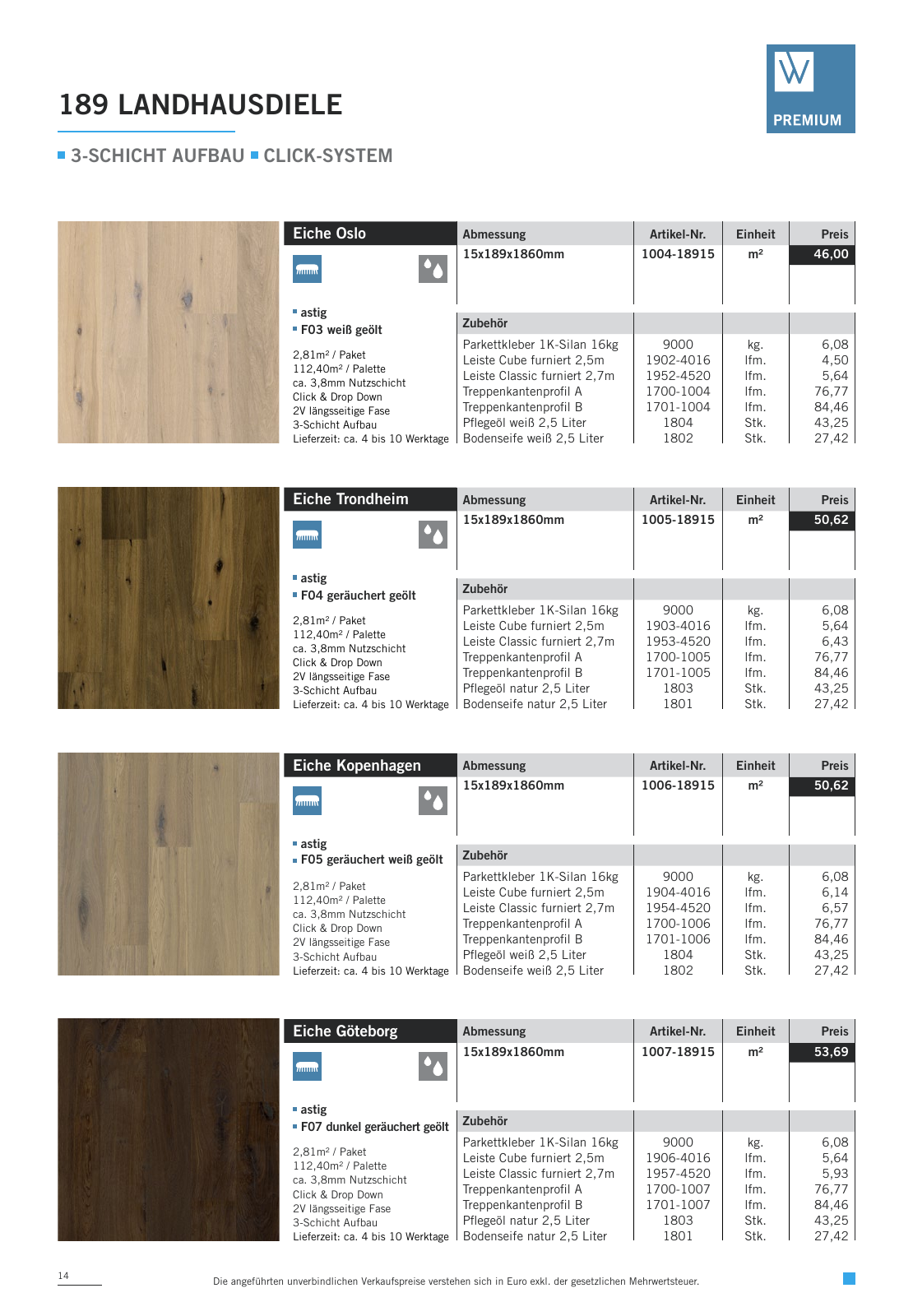Vorschau WOODBASE PREISLISTE 2020/2021 Seite 14