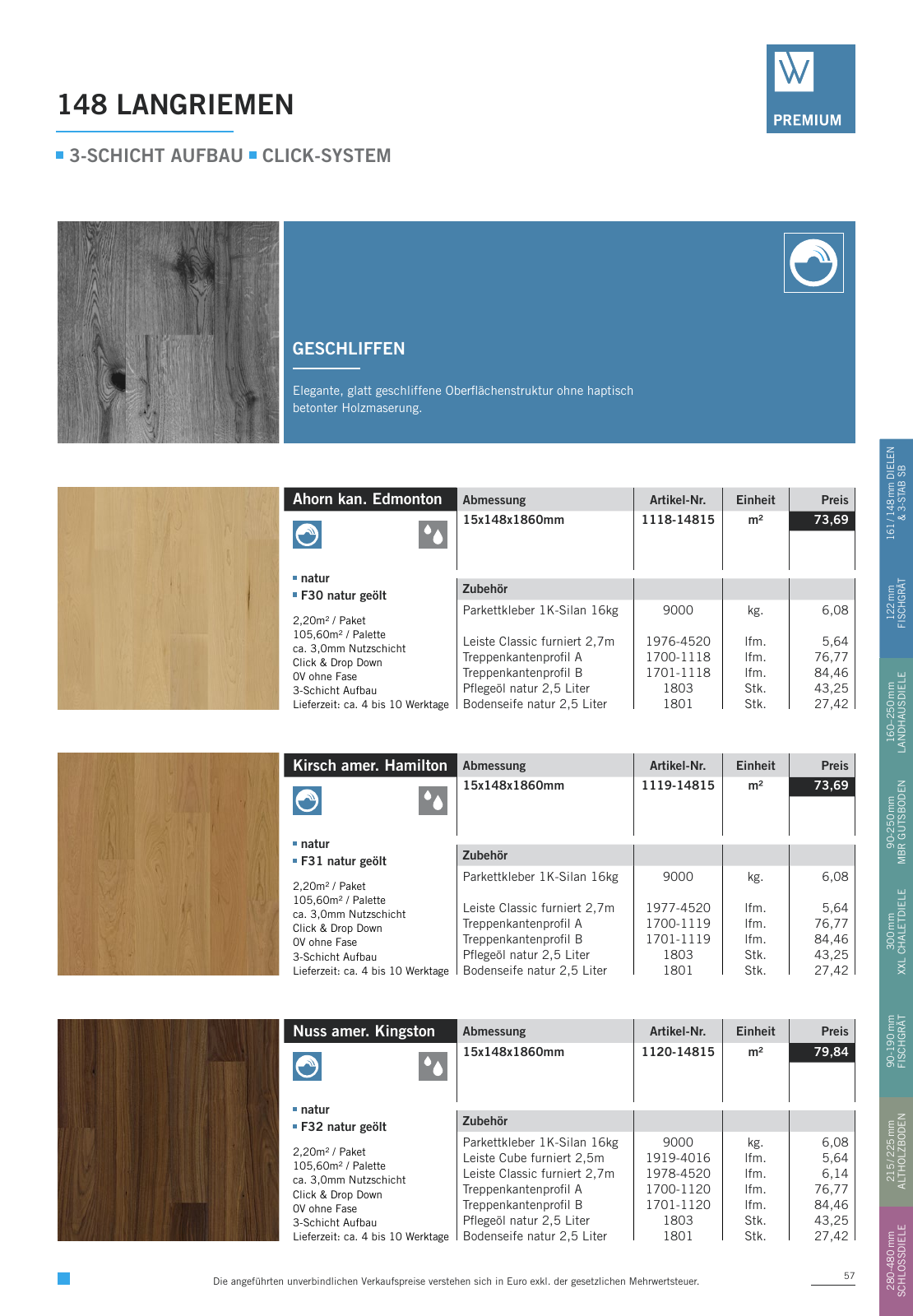 Vorschau WOODBASE PREISLISTE 2020/2021 Seite 57