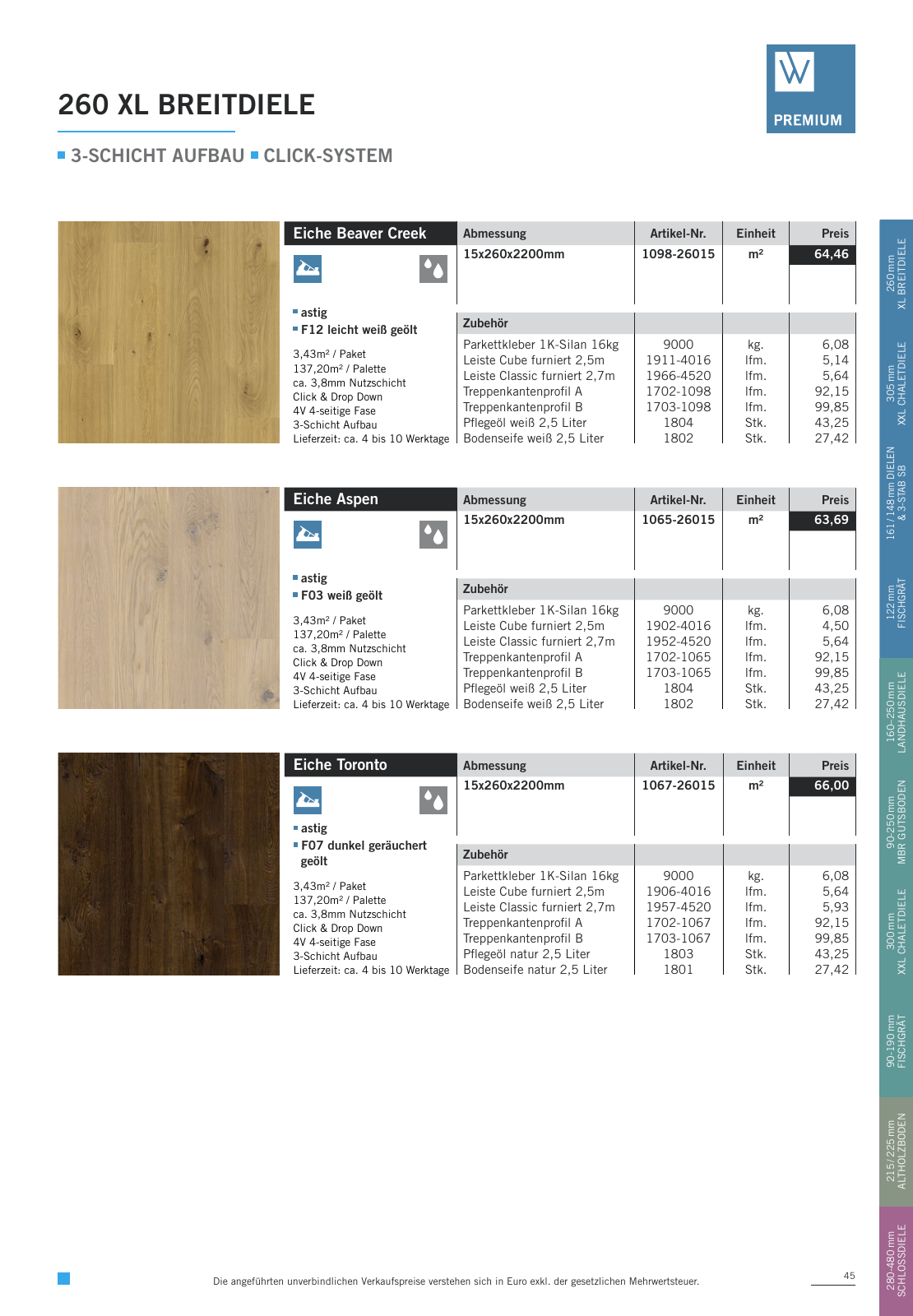 Vorschau WOODBASE PREISLISTE 2020/2021 Seite 45