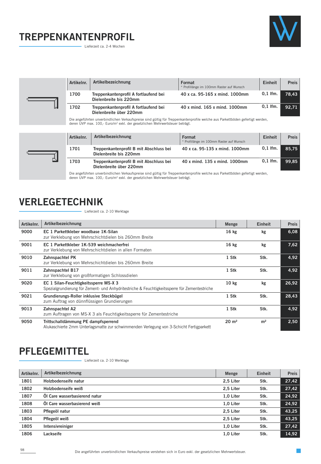 Vorschau WOODBASE PREISLISTE 2020/2021 Seite 98