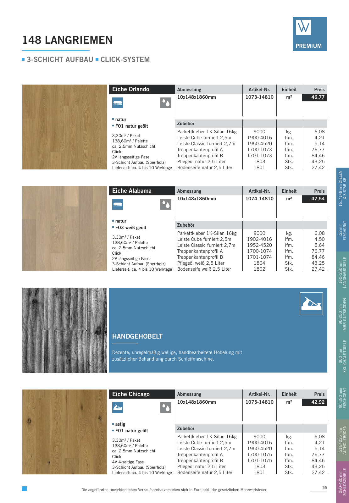 Vorschau WOODBASE PREISLISTE 2020/2021 Seite 55