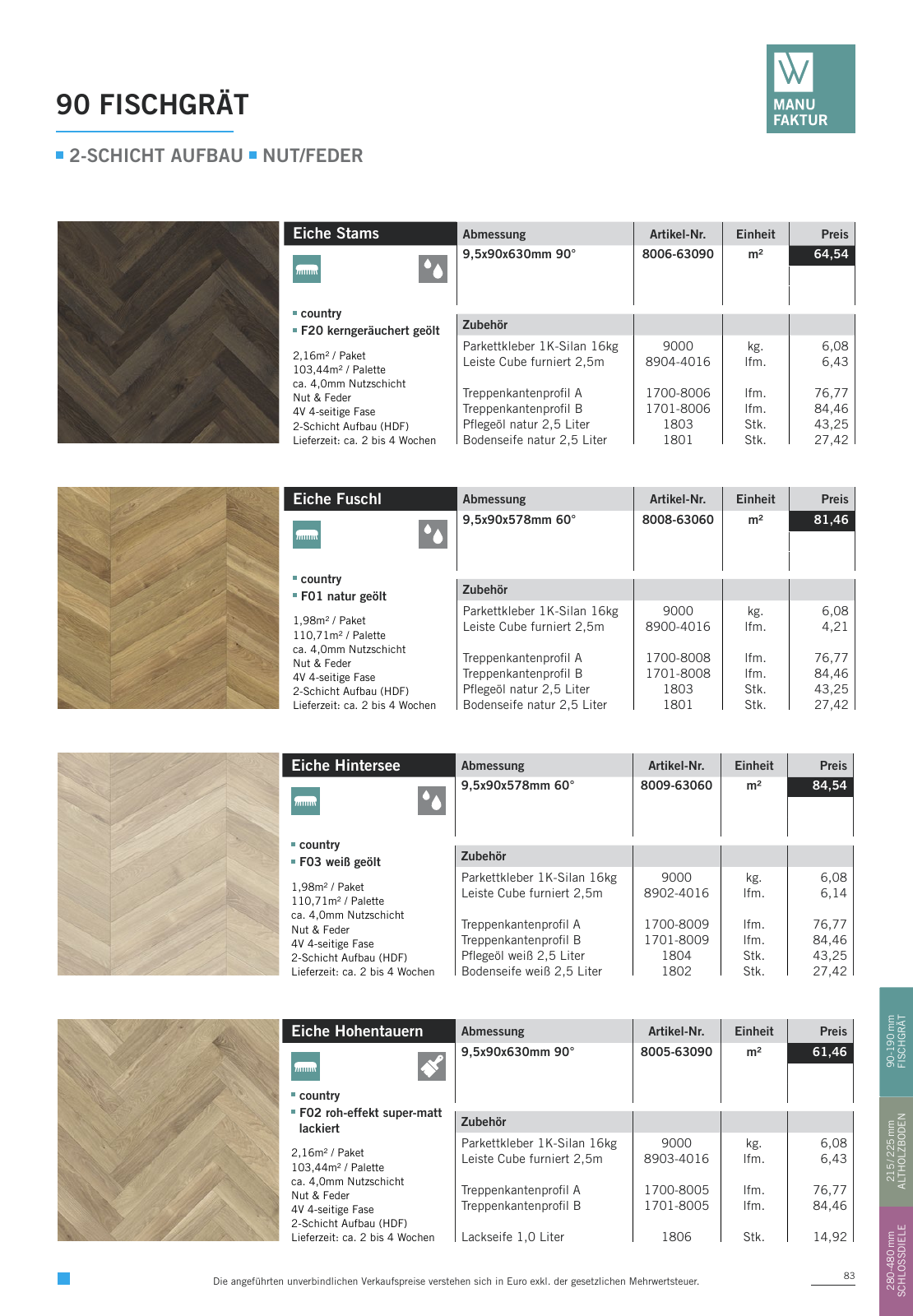 Vorschau WOODBASE PREISLISTE 2020/2021 Seite 83