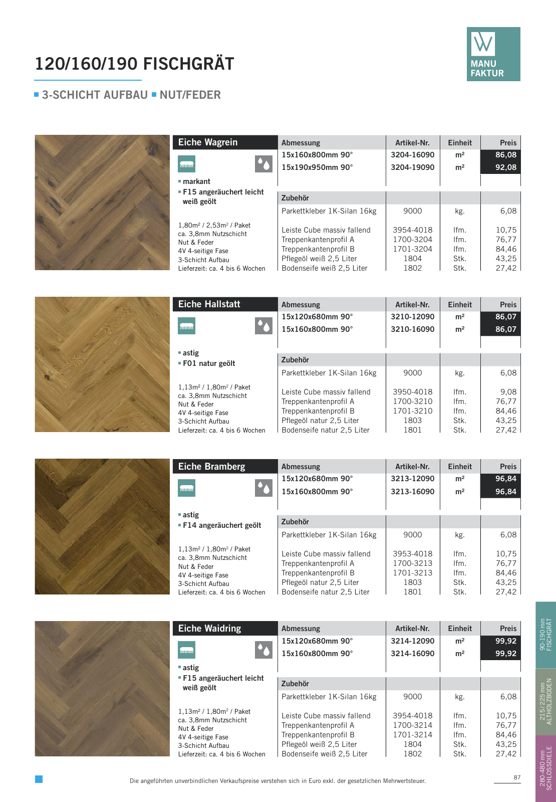 Vorschau WOODBASE PREISLISTE 2020/2021 Seite 87