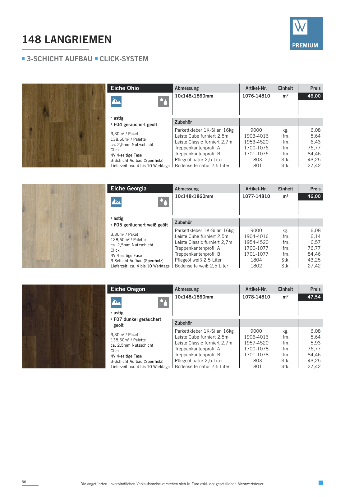 Vorschau WOODBASE PREISLISTE 2020/2021 Seite 56