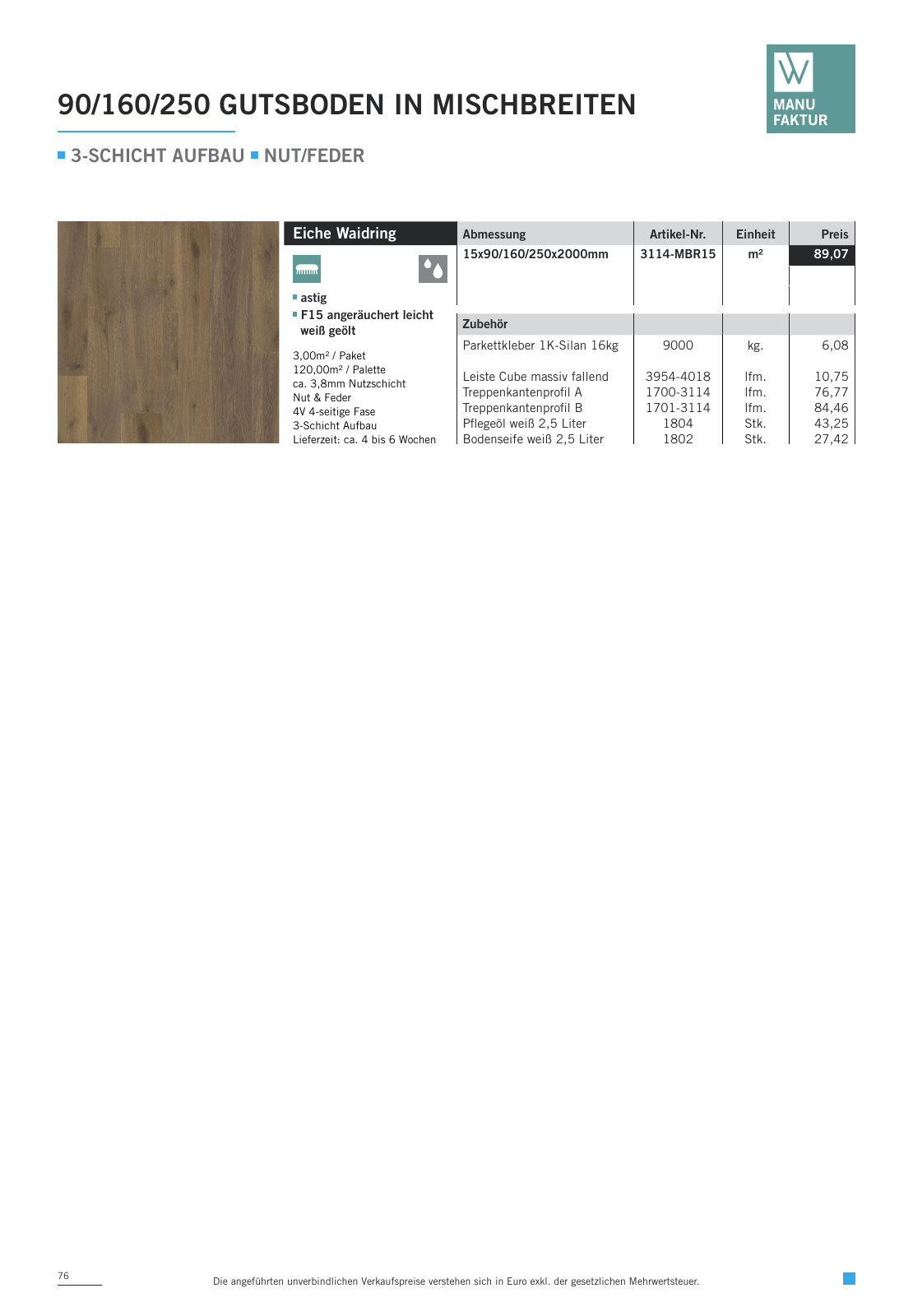 Vorschau WOODBASE PREISLISTE 2020/2021 Seite 76