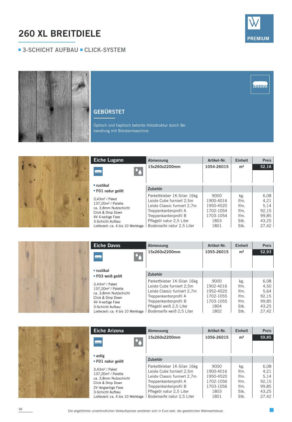 Vorschau WOODBASE PREISLISTE 2020/2021 Seite 38
