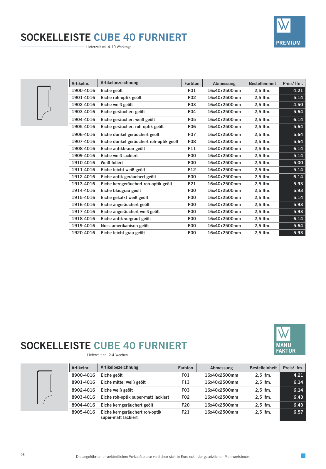 Vorschau WOODBASE PREISLISTE 2020/2021 Seite 96