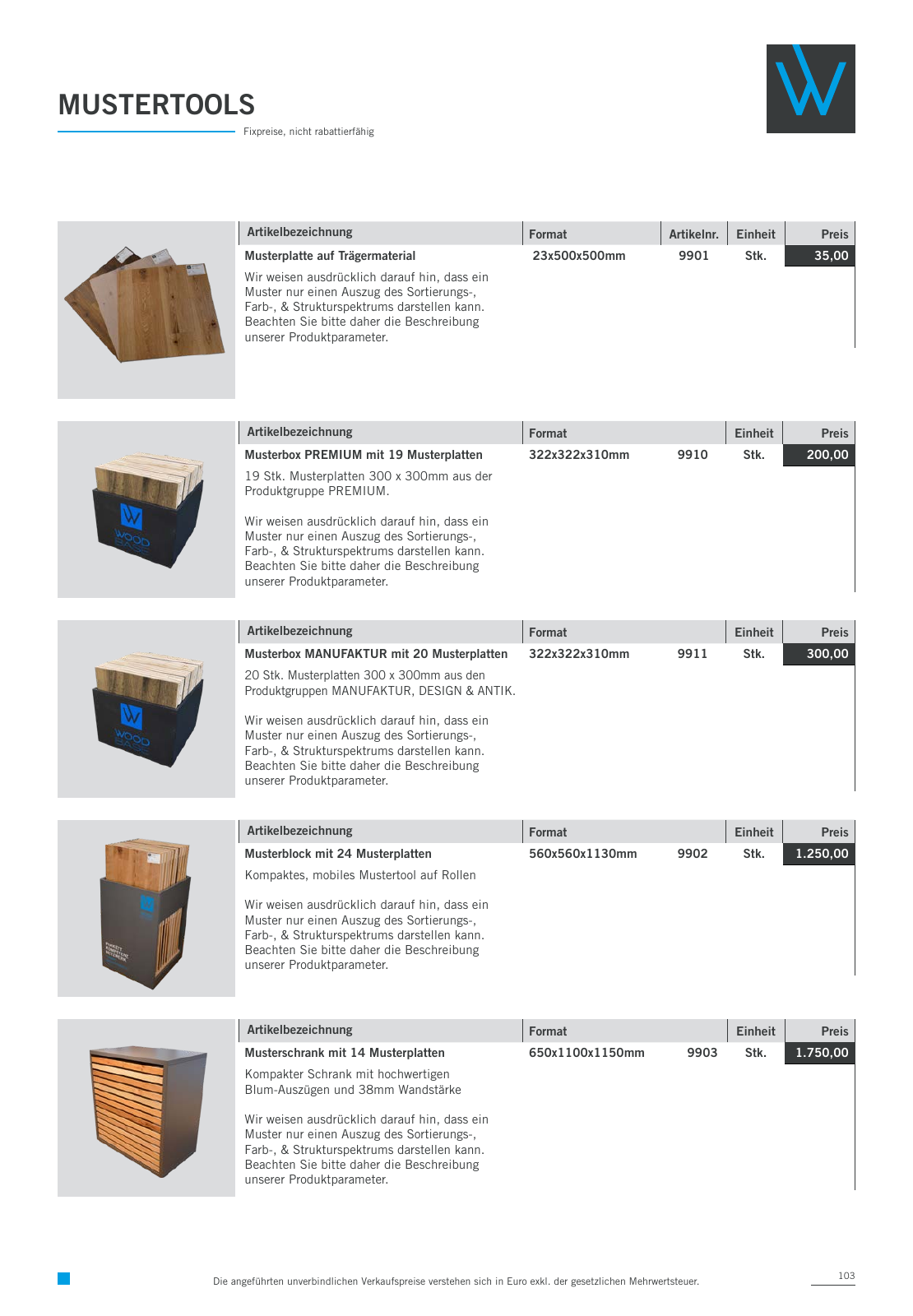 Vorschau Woodbase Preisliste 06/2021 Seite 103