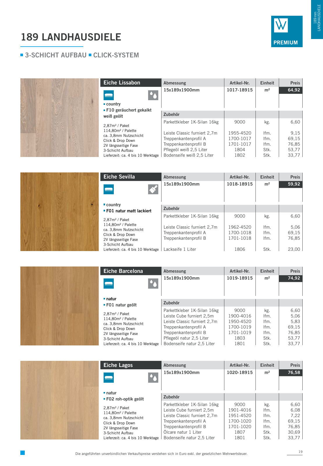 Vorschau Woodbase Preisliste 06/2021 Seite 19