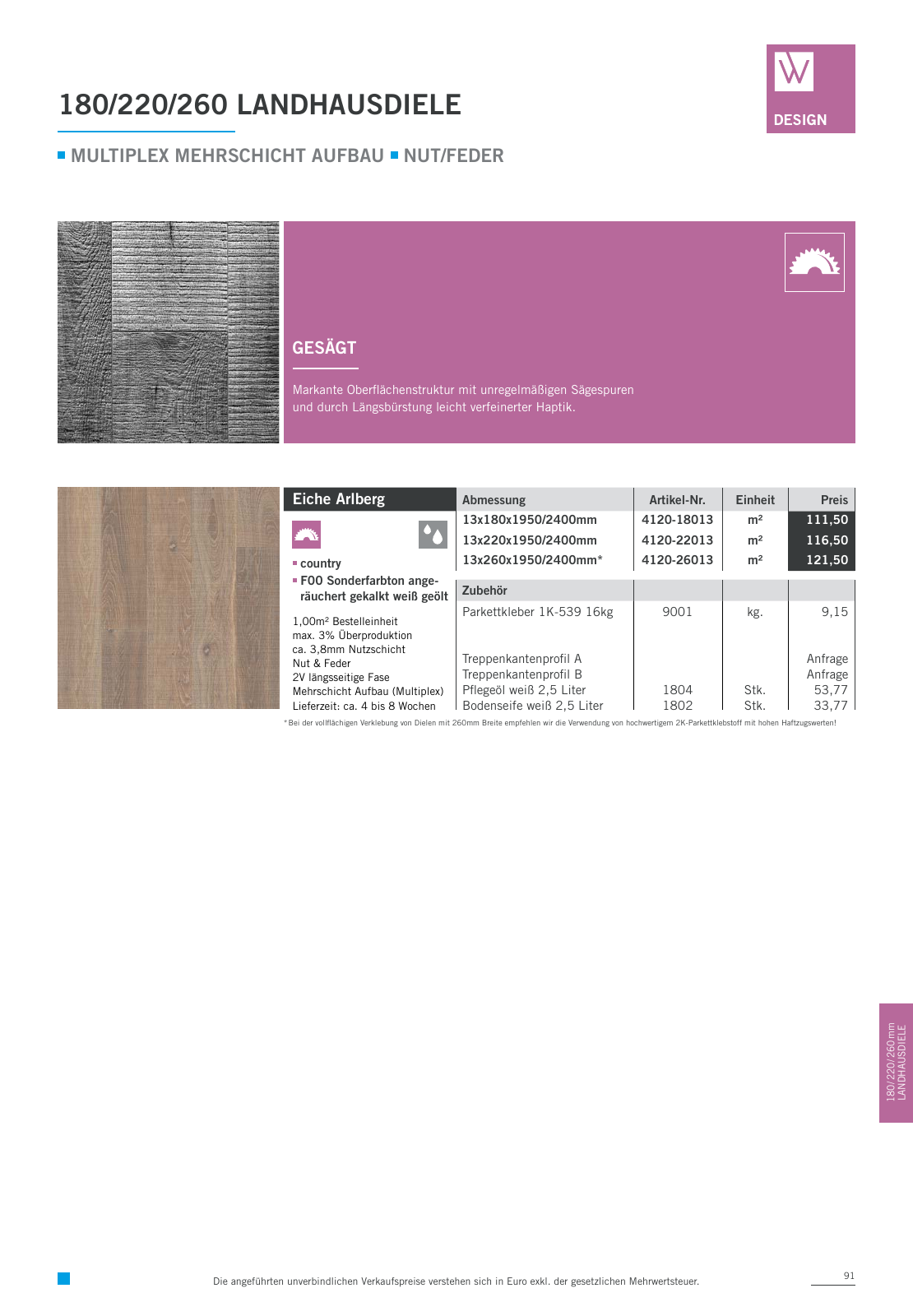 Vorschau Woodbase Preisliste 06/2021 Seite 91