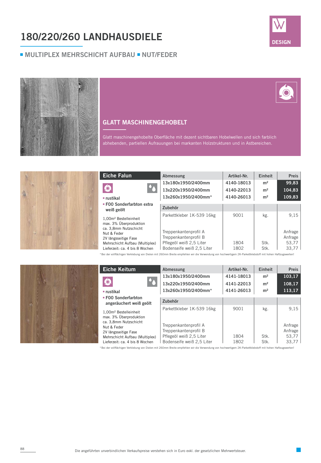 Vorschau Woodbase Preisliste 06/2021 Seite 88