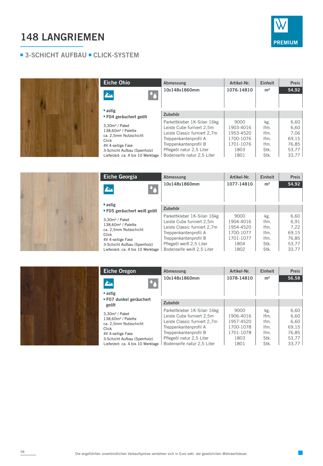 Vorschau Woodbase Preisliste 06/2021 Seite 58