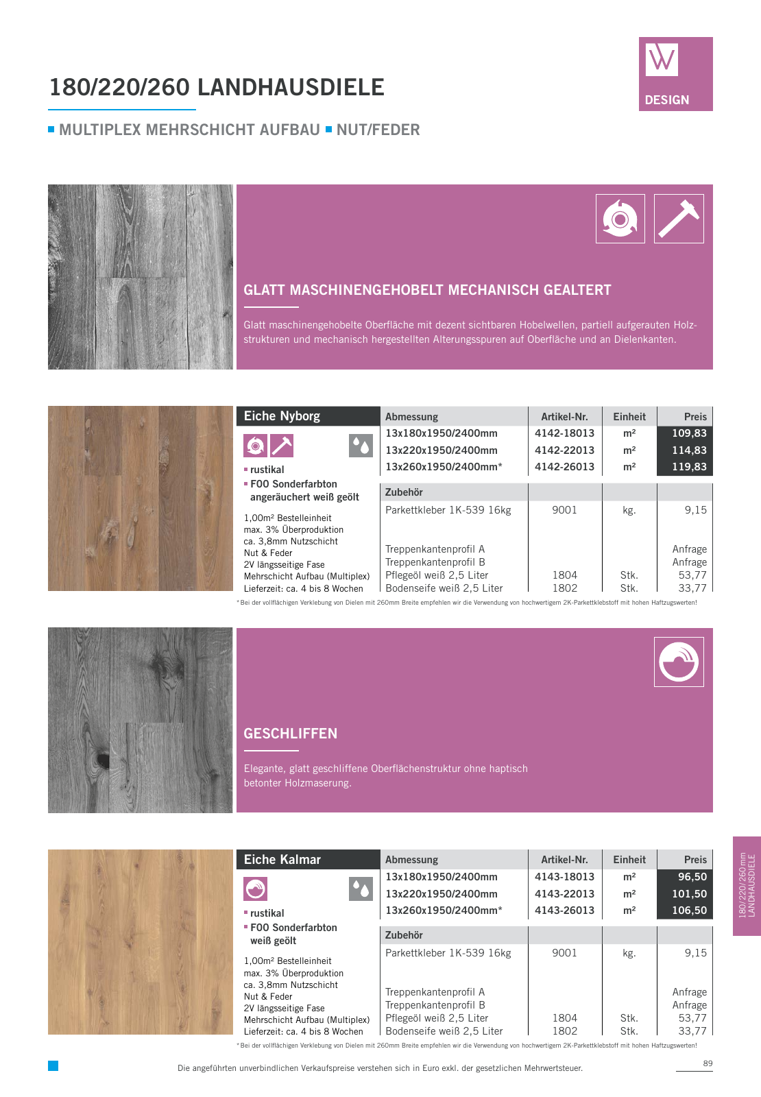 Vorschau Woodbase Preisliste 06/2021 Seite 89