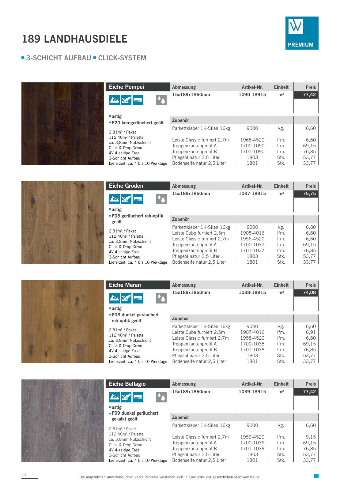 Vorschau Woodbase Preisliste 06/2021 Seite 28