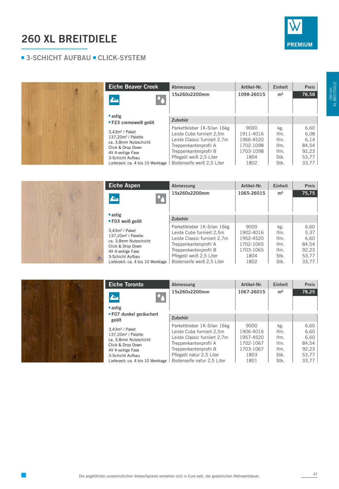 Vorschau Woodbase Preisliste 06/2021 Seite 47